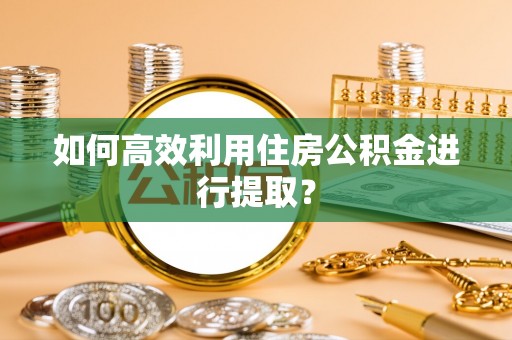 铁西如何高效利用住房公积金进行提取？