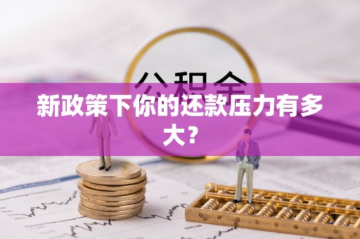 铁西新政策下你的还款压力有多大？